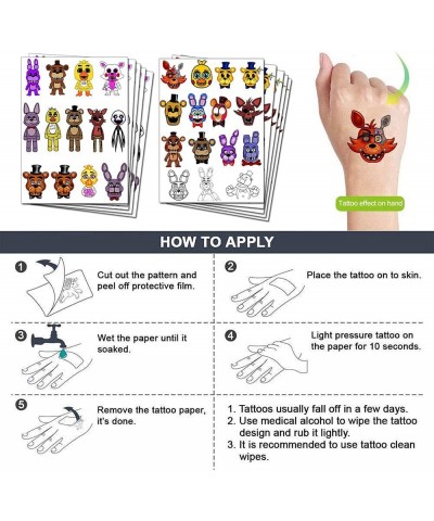 Video Game Party Favor Temporary Tattoos for Five Nights at Freddy Birthday Party Decorations supplies for Kids (10 Sheet) $1...