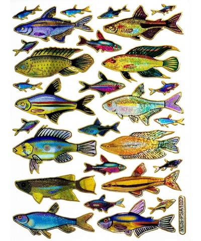 Glitter Bass Fish Largemouth Cartoon Waterproof Label Sticker Art Decals Crafts Scrapbook for Kids Teachers Boys Girls Teens ...