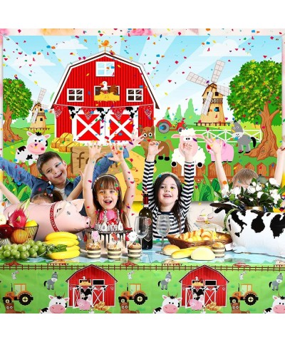 Farm Animals Theme Party Decorations Farm Barn Animals Backdrop Banner Farmhouse Animals Decor Party Tablecloth Balloon Arch ...