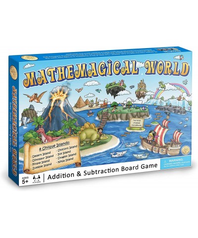 Mathemagical World - Addition & Subtraction Math Board Game for Kids Ages 5+ and Perfect for Homeschool Kindergarten Pre-k an...