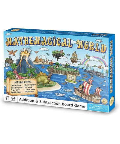 Mathemagical World - Addition & Subtraction Math Board Game for Kids Ages 5+ and Perfect for Homeschool Kindergarten Pre-k an...