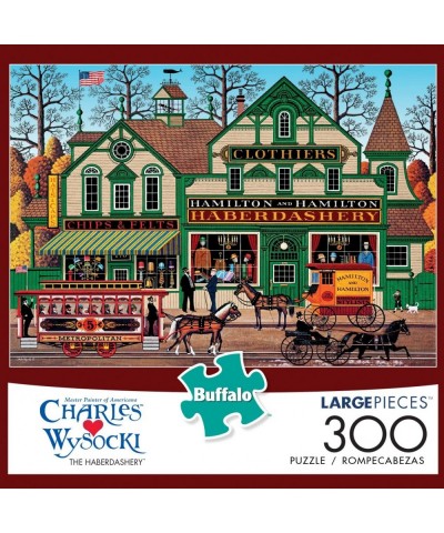 Charles Wysocki - The Haberdashery - 300 Large Piece Jigsaw Puzzle $19.31 Jigsaw Puzzles