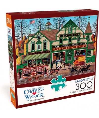 Charles Wysocki - The Haberdashery - 300 Large Piece Jigsaw Puzzle $19.31 Jigsaw Puzzles