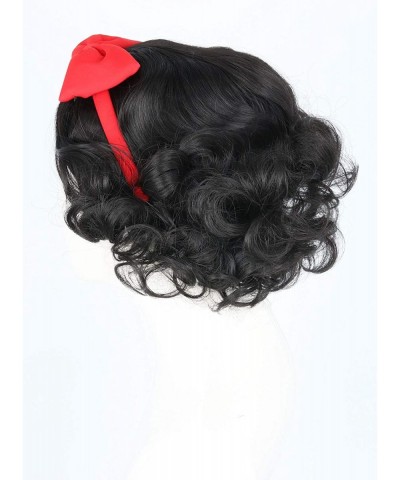 Kids Girls Wig with Bow Headband Short Black Wig Curly For Halloween Costume Cosplay $33.37 Kids' Dress-Up Accessories