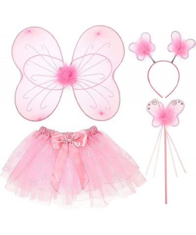 Girls Princess Fairy Costume Set Fairy Princess Tutu Costume Set with Dress Wings Wand and Headband for Kids Halloween Birthd...