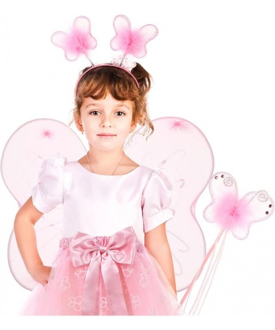 Girls Princess Fairy Costume Set Fairy Princess Tutu Costume Set with Dress Wings Wand and Headband for Kids Halloween Birthd...