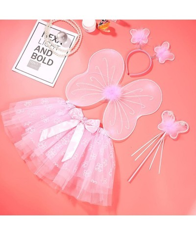 Girls Princess Fairy Costume Set Fairy Princess Tutu Costume Set with Dress Wings Wand and Headband for Kids Halloween Birthd...