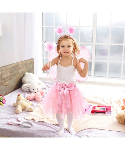 Girls Princess Fairy Costume Set Fairy Princess Tutu Costume Set with Dress Wings Wand and Headband for Kids Halloween Birthd...