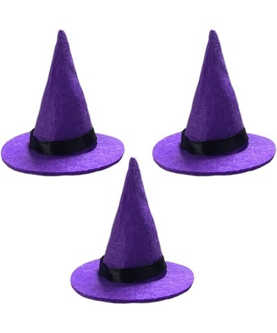 10 Pieces Halloween Mini Witch Hats Halloween Party Hat Bottle Cap Hats Wine Bottle Toppers with Ribbon Witch Party Craft for...