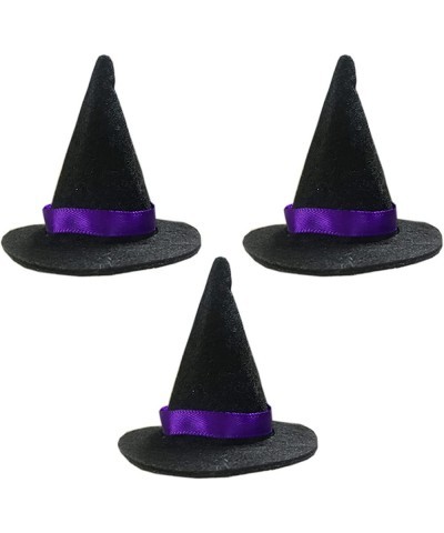 10 Pieces Halloween Mini Witch Hats Halloween Party Hat Bottle Cap Hats Wine Bottle Toppers with Ribbon Witch Party Craft for...