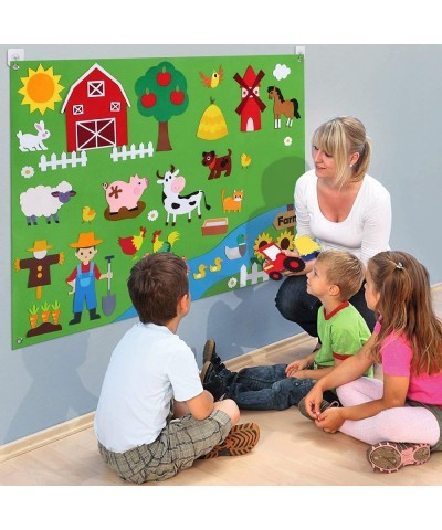 Farm Animals Felt Board Story Set for Toddlers 84Pcs Preschool Storytelling Flannel Classroom Educational Learning Play Kit W...