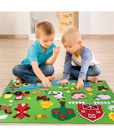 Farm Animals Felt Board Story Set for Toddlers 84Pcs Preschool Storytelling Flannel Classroom Educational Learning Play Kit W...