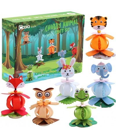 Animal Craft Kit for Kids - Art and Craft DIY Early Educational Toys Suitable for Girls & Boys Pack 6 Include Frog Fox Elepha...