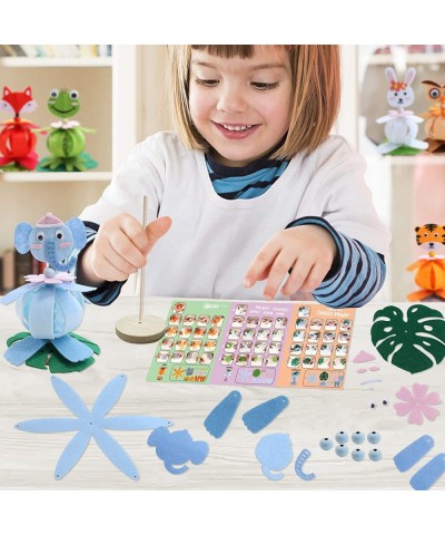 Animal Craft Kit for Kids - Art and Craft DIY Early Educational Toys Suitable for Girls & Boys Pack 6 Include Frog Fox Elepha...