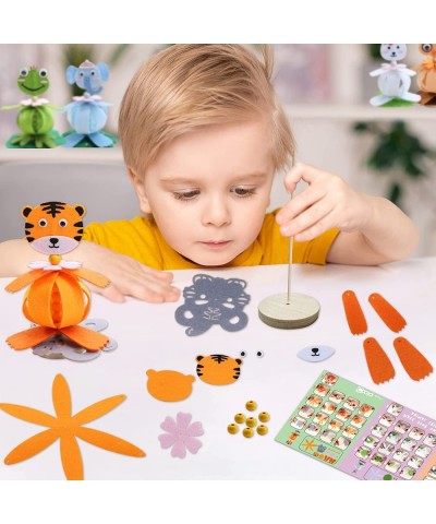 Animal Craft Kit for Kids - Art and Craft DIY Early Educational Toys Suitable for Girls & Boys Pack 6 Include Frog Fox Elepha...