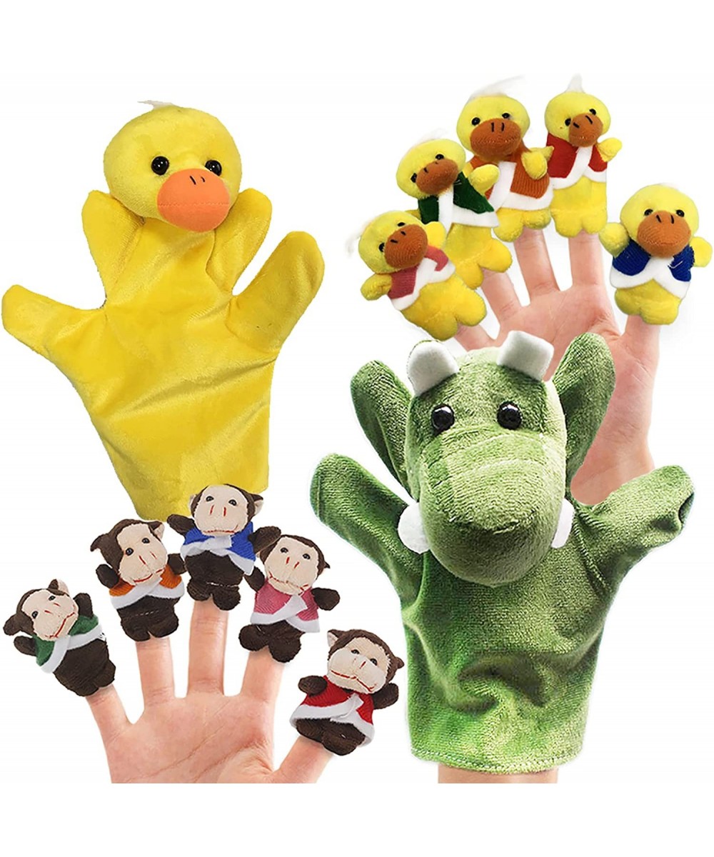 12pcs Plush Monkeys Ducks Finger Puppets Set for Toddlers with Animals Hand Puppets $23.62 Finger Puppets