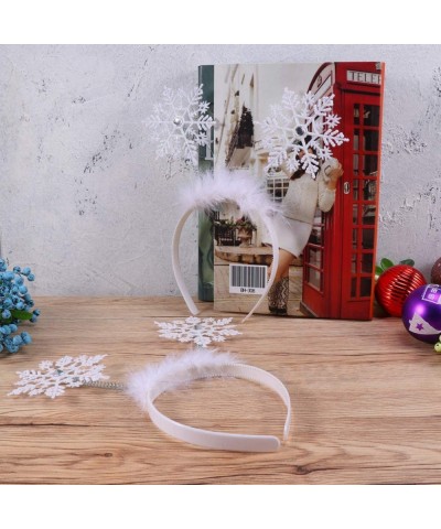 6pcs Christmas Headbands Snowflake Hair Hoops Holiday Hair Band Headdress for Christmas Party Cosplay Supplies $28.72 Kids' P...