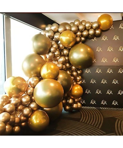 Metallic Gold Balloon Kit 110PCS 18In 12In 5In Gold Balloon Arch Garland For Festival Picnic Family Engagement Wedding Birthd...