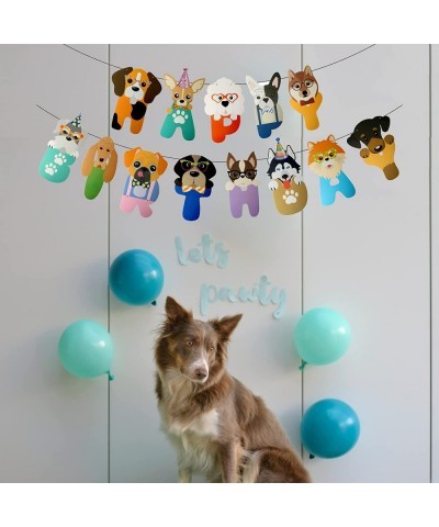 Happy Birthday Dog Letter Banner Cute Puppy Banner Supplies Birthday Party Decoration $16.75 Kids' Party Decorations