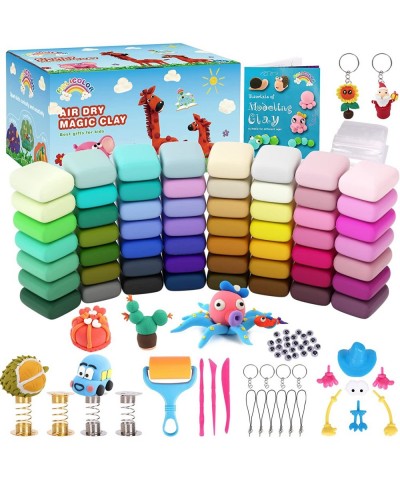 56 Colors Air Dry Clay Modeling Clay Kit Soft and Ultra Light Magic Clay with Tools Decoration Accessories Best Gift Art Craf...