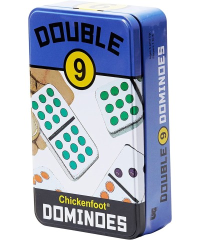 Double 9 Colored Dot Dominoes Travel Tin Set from University Games 2 to 8 Players Ages 8 to 99 $17.31 Domino & Tile Games