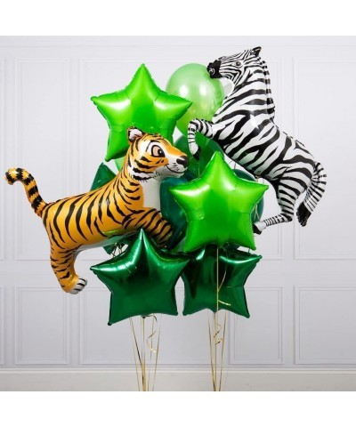 4 Pcs Jumbo 46 Inch Leopard Zebra Giraffe Tiger Balloon Baby Shower Wild One Safari Zoo Jungle Theme 1st Birthday Party Cheet...