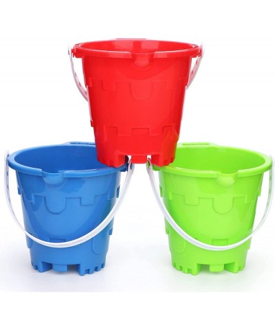 Dilabnda Beach Gear 7" Plastic Beach Castle Mold Buckets Sand Pail Water Bucket for Beach Fun Summer Party Fishing Space Savi...