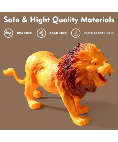 12 Pack Safari Animals Figures Toys Realistic Wild Zoo Animals Plastic Figurines African Jungle Animals Playset with Lion Tig...