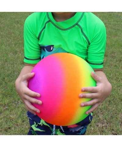 Rainbow Ball Playground Ball Perfect Rubber Bouncy Dodgeball Kickball for Indoor Outdoor Ball Games $22.05 Toy Sports Products