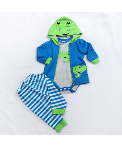 Reborn Baby Doll Clothes Boy for 22- 24 inch Reborn Doll Boy Blue Outfit 3pcs Green Crocodile Set $40.76 Doll Accessories