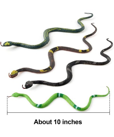 12 Pieces Plastic Snakes Toy Snakes for Boys or Girls Rubber Snakes Realistic Rainforest Fake Snakes Fake Prank Prop Great as...