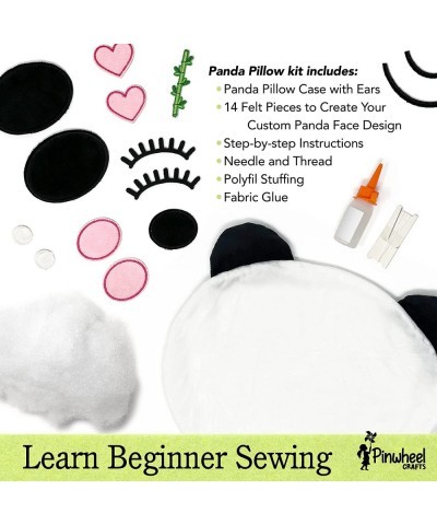 Panda Pillow Kit Stuffed Animal Arts and Crafts for Kids Ages 8-12 Make Your Own Stuffed Animals for Girls Kids Pillow Sewing...