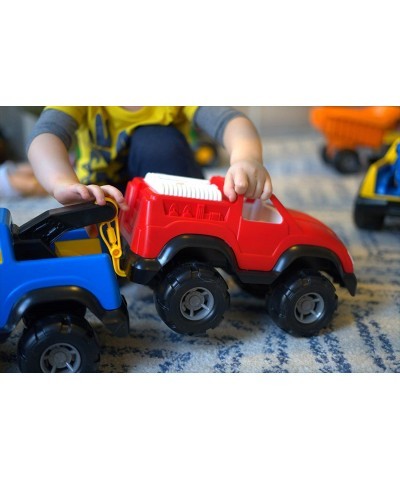 Heavy Hauler - Big Plastic Blue Body Tow Truck- 15 Inch Body- Safe and Durable Fire Truck Vehicle for Play Indoor Outdoor Boy...