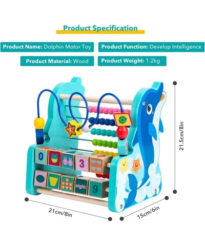 Wooden Baby Activity Cube with Abacus 3 in 1 Wooden Bead Maze Toys for Baby 1-3 Years Baby Activity Cube Early Educational Ma...