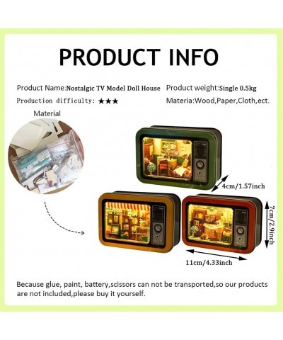 DIY Tinplate Box Childhood Memories Theme TV Model Miniature Tin Box Doll House Kit Creative Children's Toy (3pcs) $77.45 Dol...