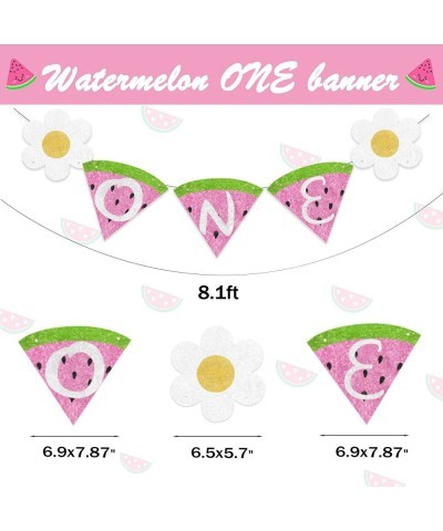 Watermelon Party Decorations for First Birthday Watermelon Party Supplies 1st Birthday Watermelon One Letter Sign Wooden Tabl...