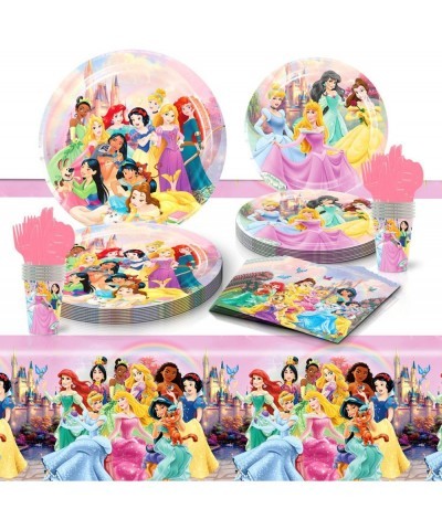 Princess Birthday Party Supplies Princess Party Decoration Set Contains Plates Napkins Knives Forks Spoons Cups Princess Tabl...