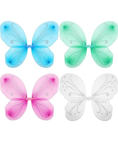 4 Pieces Butterfly Fairy Wings Princess Butterfly Wings Costumes Glitter Dress Up Fairy Wings Toddler Girls Boys Party Favor ...