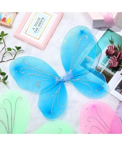 4 Pieces Butterfly Fairy Wings Princess Butterfly Wings Costumes Glitter Dress Up Fairy Wings Toddler Girls Boys Party Favor ...