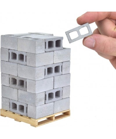 Mini Cinder Blocks with Pallet 1/12 Scale (48 Pack) $57.26 Miniature Novelty Toys