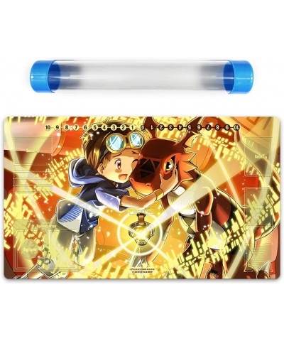 Digimon Adventure Guilmon Playmat Trading Card Game Card Zone Mat Free Best Tube $61.53 Puzzle Play Mats