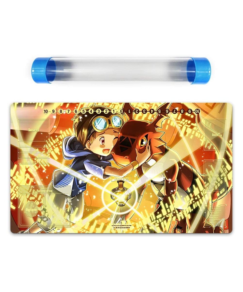 Digimon Adventure Guilmon Playmat Trading Card Game Card Zone Mat Free Best Tube $61.53 Puzzle Play Mats