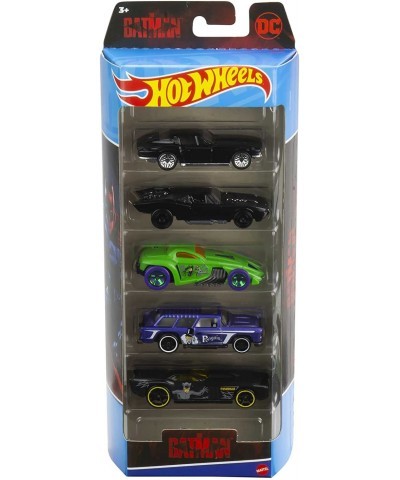 Batman 5-Pack Multipack of 5 Batman-themed Vehicles Authentic Decos 1:64 Scale Toy Cars for Collectors & Kids 3 Years Old & O...