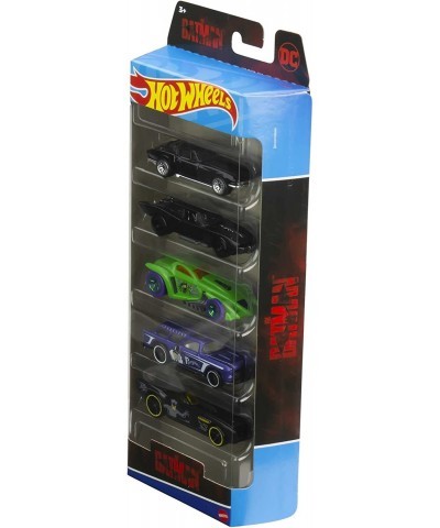 Batman 5-Pack Multipack of 5 Batman-themed Vehicles Authentic Decos 1:64 Scale Toy Cars for Collectors & Kids 3 Years Old & O...