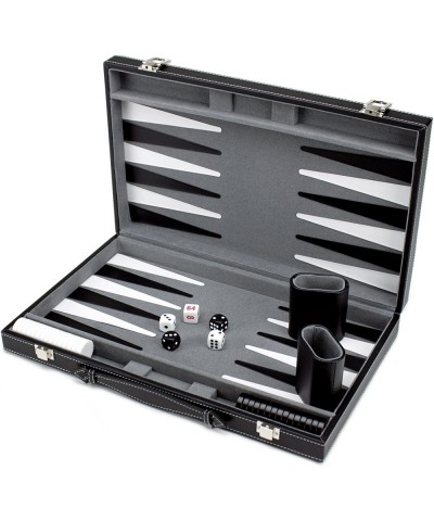 Deluxe 15-Inch Backgammon Set with Stitched Black Leatherette Case $61.32 Board Games