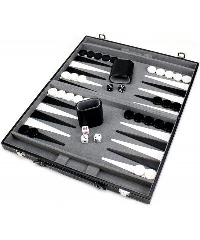 Deluxe 15-Inch Backgammon Set with Stitched Black Leatherette Case $61.32 Board Games