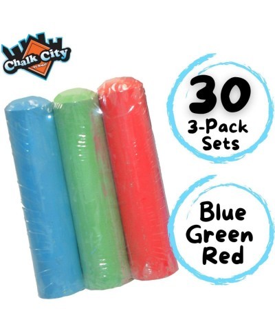 Sidewalk Chalk 30 Count 3 Assorted Colors Jumbo Chalk Non-Toxic Washable Art Set $26.12 Kids' Drawing & Painting Supplies