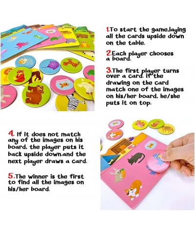 Matching Game - 30 PCS Animal Lotto Game for Kids Memory Card Games for Kids 3 and Up Preschool Learning Toys for Toddlers 1-...