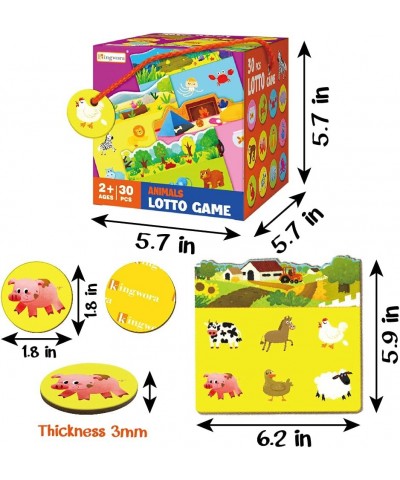 Matching Game - 30 PCS Animal Lotto Game for Kids Memory Card Games for Kids 3 and Up Preschool Learning Toys for Toddlers 1-...