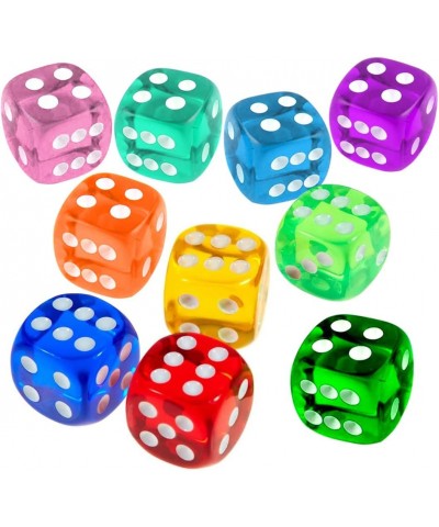 Dice Set 100 Pcs 16MM (5/8 inches) 6 Sided Translucent Colors Game Dice 10 Colors with Black Pouch $24.68 Game Accessories